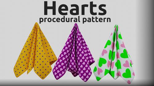 Procedural Hearts pattern preview image